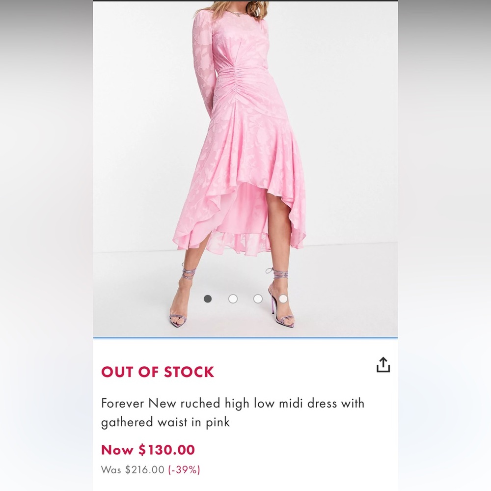 Ever New Melbourn Neon Pink High-low Dress, size 10